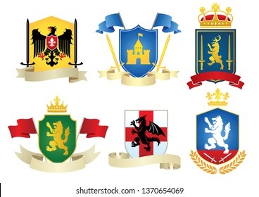 simple heraldic vector set
