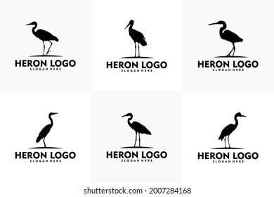 Simple heron logo concept vector art