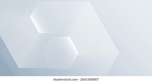 Einfache Sechsecklinien auf grauem Hintergrund