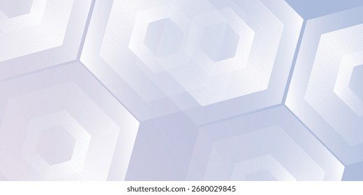 Líneas hexagonales simples sobre fondo azul y rosa de malla clara. Diseño geométrico del arte de la línea de la raya para el cartel, folleto, cubierta, Sitio web, cabecera, diseño simple del arte del Anuncio del Web
