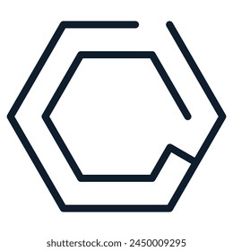 Simple hexagon maze. Labyrinth vector illustration. 