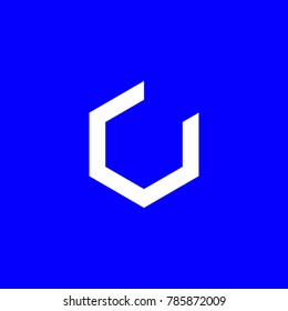 simple hexagon simple minimalist logo computer and networking company