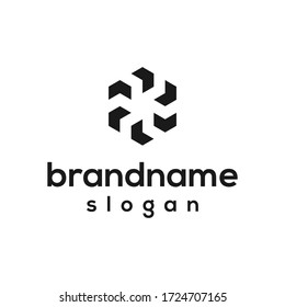 vector de diseño de logotipo moderno hexágono simple