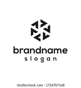 vector de diseño de logotipo moderno hexágono simple