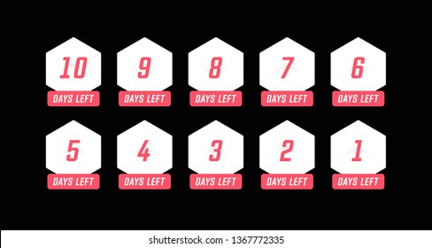 Simple hexagon number days left countdown