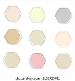 a simple hexagon shape and added soft pastel colors, can be used for design elements