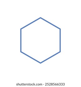 Um simples ícone de forma hexágono, frequentemente usado em geometria, design ou visuais matemáticos.