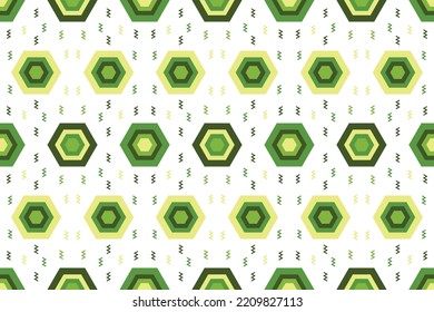 Simple hexagon Shapes geometry pattern vector It is a pattern created by combining geometric shapes. Create beautiful fabric patterns. Design for print. Using in the fashion industry.