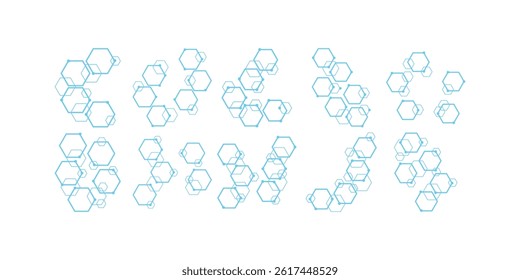 Simple Hexagon Technology Element Bundle
