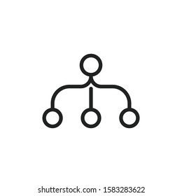 Simple hierarchy line icon. Stroke pictogram. Vector illustration isolated on a white background. Premium quality symbol. Vector sign for mobile app and web sites.