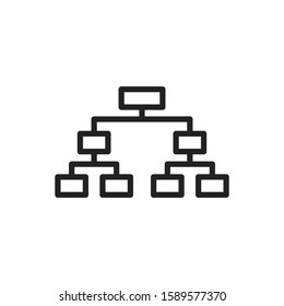 Simple hierarchy line icon. Stroke pictogram. Vector illustration isolated on a white background. Premium quality symbol. Vector sign for mobile app and web sites.