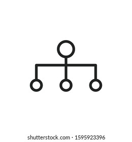 Simple hierarchy line icon. Stroke pictogram. Vector illustration isolated on a white background. Premium quality symbol. Vector sign for mobile app and web sites.