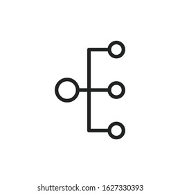 Simple hierarchy line icon. Stroke pictogram. Vector illustration isolated on a white background. Premium quality symbol. Vector sign for mobile app and web sites.