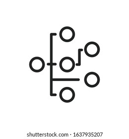 Simple hierarchy line icon. Stroke pictogram. Vector illustration isolated on a white background. Premium quality symbol. Vector sign for mobile app and web sites.