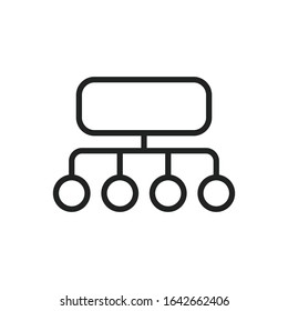 Simple hierarchy line icon. Stroke pictogram. Vector illustration isolated on a white background. Premium quality symbol. Vector sign for mobile app and web sites.