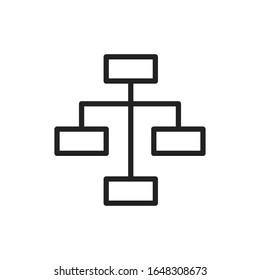 Simple hierarchy line icon. Stroke pictogram. Vector illustration isolated on a white background. Premium quality symbol. Vector sign for mobile app and web sites.