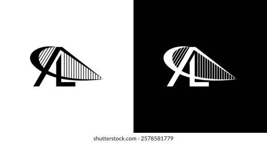 simple high bridge logo vector