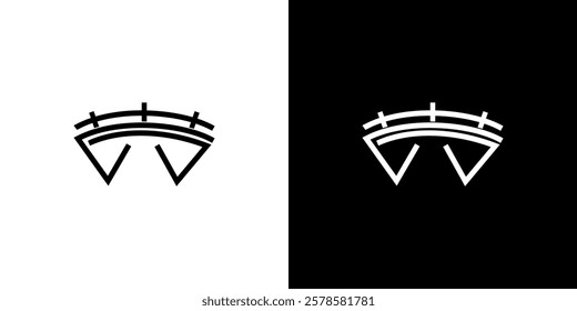 simple high bridge logo vector