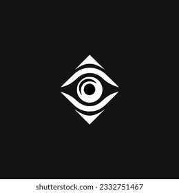 simple high contrast small eye logo vector illustration template design