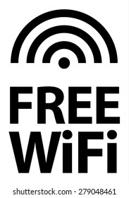 A simple high impact "free wifi" icon.