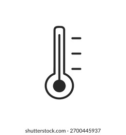 Sencillo icono de termómetro de alto número caliente