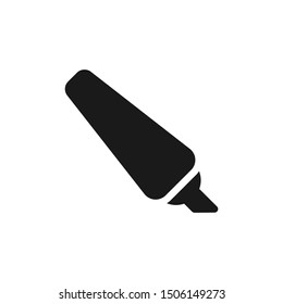 Simple highlighter icons with colored point in solid style design on white background. Suitable for office, school, website app, user interface and pattern design. Pixel Perfect 48x48. Vector EPS 10