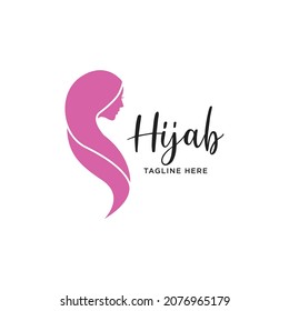 Simple hijab logo icon designs vector.