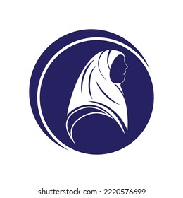 Icono de logotipo simple hijab ilustración de diseño vectorial