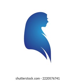 Icono de logotipo simple hijab ilustración de diseño vectorial