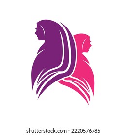 Icono de logotipo simple hijab ilustración de diseño vectorial