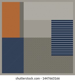 simple hijab pattern design with retro color combination