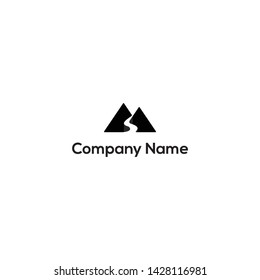 simple hill and mountain logo