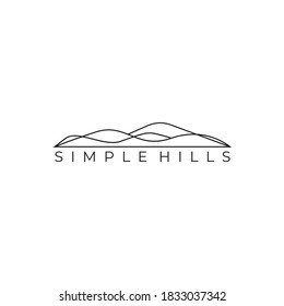 Simple Hills And Valley Logo Vector