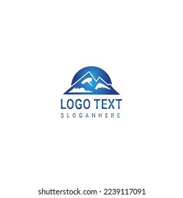 vector del logotipo de las colinas simples y el valle