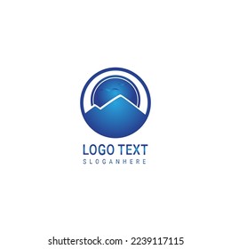 simple hills and valley logo vector