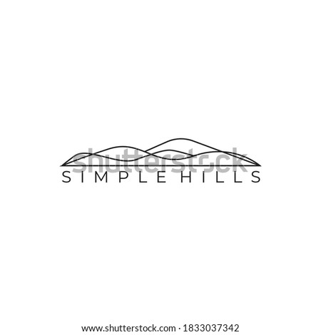 simple hills and valley logo vector