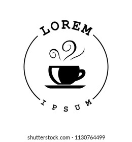 simple hipster logo coffee related