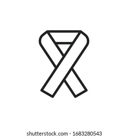 Simple HIV AIDS breast cancer line icon. Stroke pictogram. Vector illustration isolated on a white background. Premium quality symbol. Vector sign for mobile app and web sites.