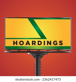 simple Hoarding Template Design Vector