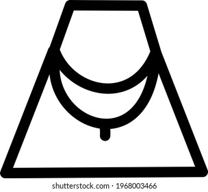 Saco de hobo simples, ilustração de ícone, vetor no fundo branco