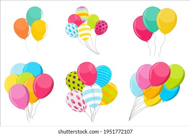 Simple holiday balloon isolated on white background. Vector Illustration EPS10