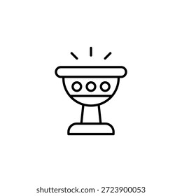 Simples Santo Cálice Ícone Brilhando Celebração Espiritual