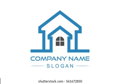 simple home architecture logo line
