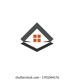 Simple home building concept logo vector design