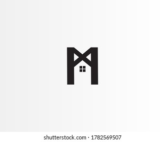 Simple home building logo design icon