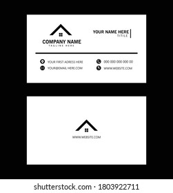 simple home business card design template design