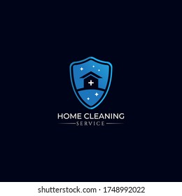 Plantilla de logotipo del servicio de limpieza domiciliaria simple