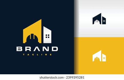 einfaches Helmlogo für Wohnungsbau