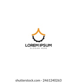 Simple home construction logo design