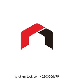 simple home factory arrow symbol logo vector 